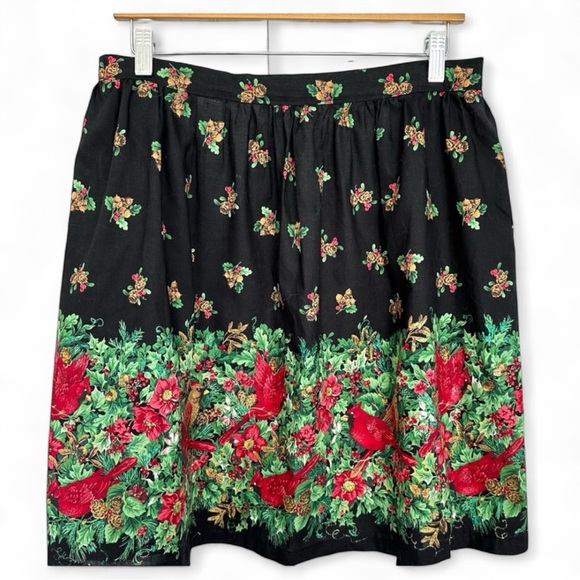 Charming Vintage Christmas Half Apron Cardinal Motif - Picture 4 of 7